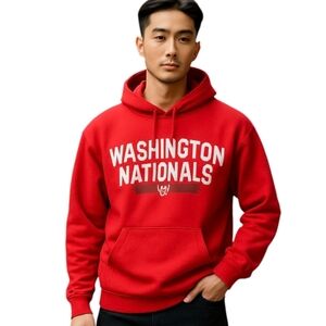 Washington Nationals MLB fleece cardinal red hoodie. From Winning Ways. Unisex